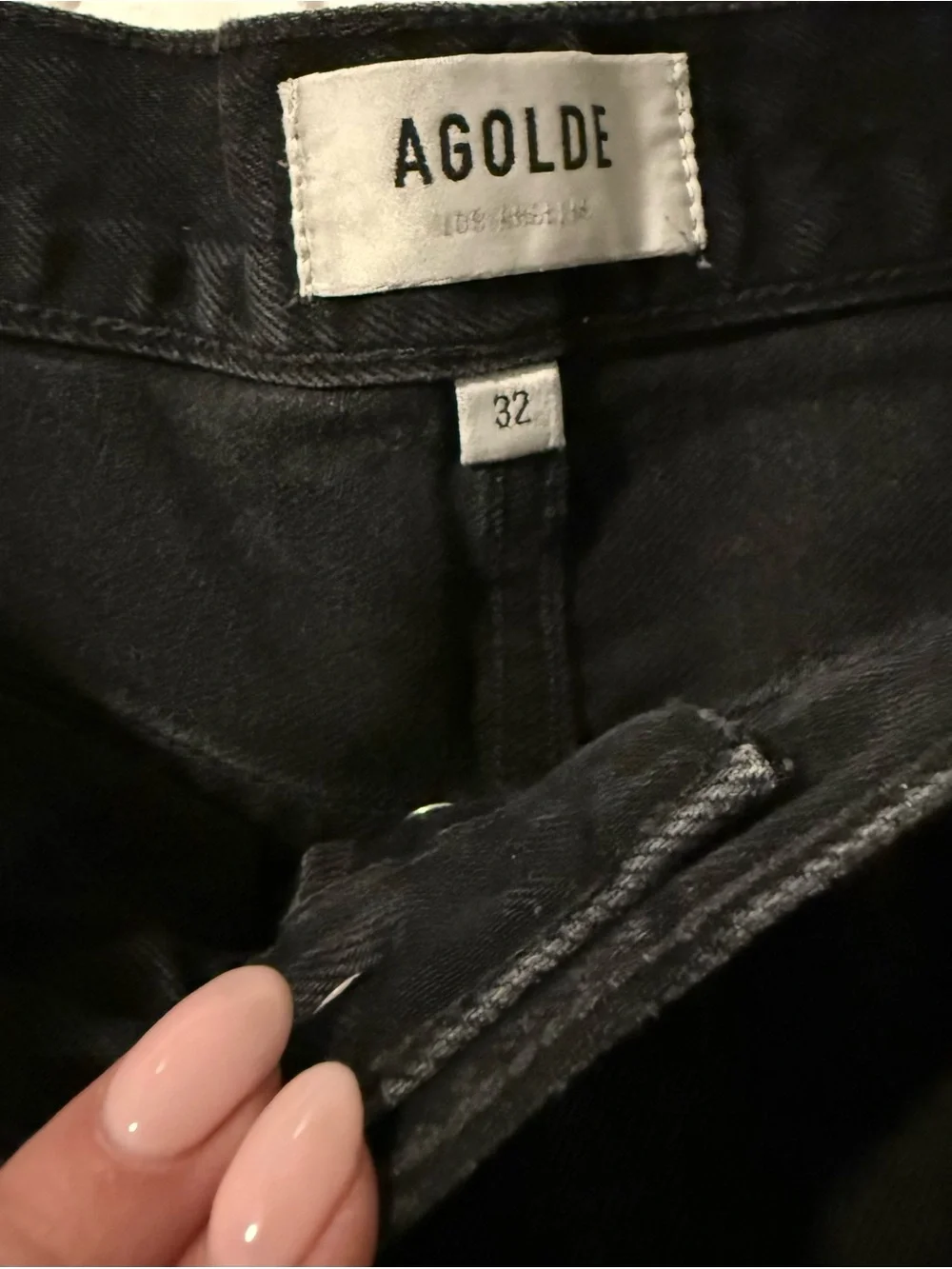 Lot of 3 Agolde Parker Long Black, Cream & Light Blue Cutoff Jean Shorts Size 32
